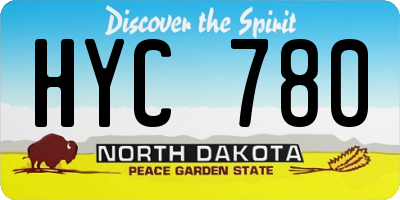 ND license plate HYC780