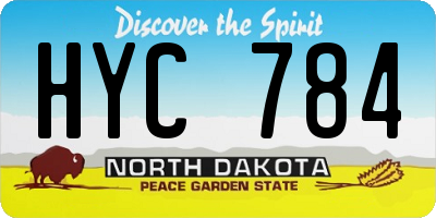 ND license plate HYC784
