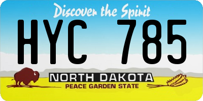 ND license plate HYC785