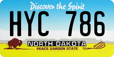 ND license plate HYC786