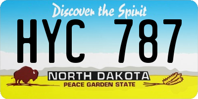 ND license plate HYC787