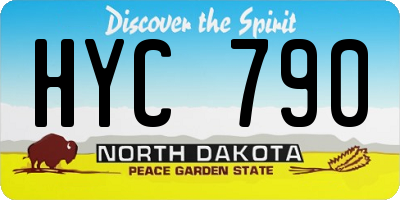 ND license plate HYC790
