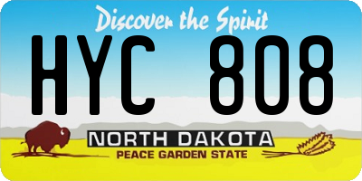 ND license plate HYC808