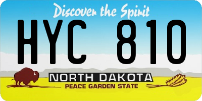 ND license plate HYC810