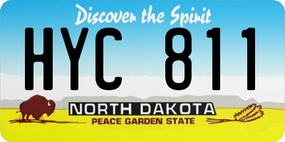 ND license plate HYC811