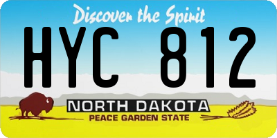 ND license plate HYC812