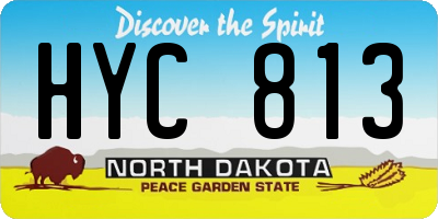 ND license plate HYC813