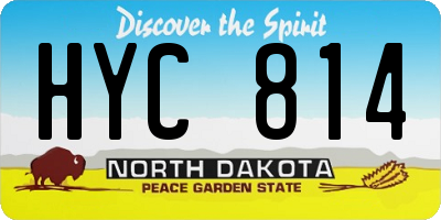 ND license plate HYC814
