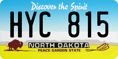 ND license plate HYC815