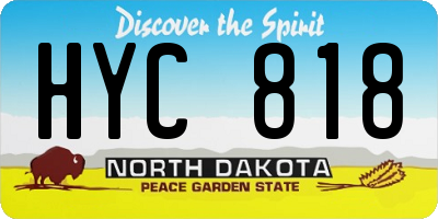 ND license plate HYC818