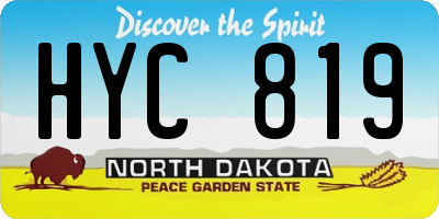 ND license plate HYC819