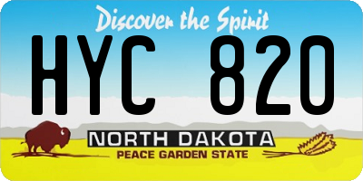 ND license plate HYC820