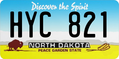 ND license plate HYC821