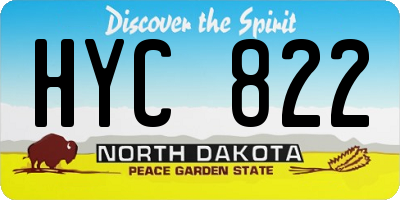 ND license plate HYC822