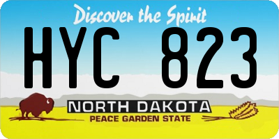 ND license plate HYC823