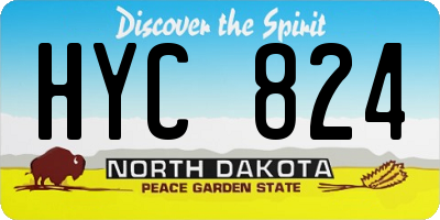 ND license plate HYC824