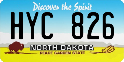 ND license plate HYC826