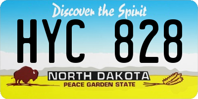 ND license plate HYC828