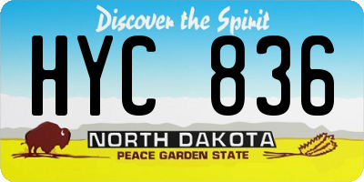 ND license plate HYC836