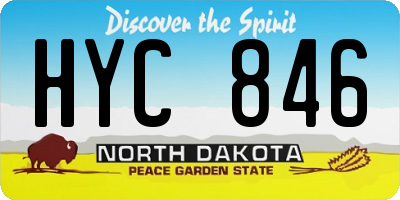 ND license plate HYC846