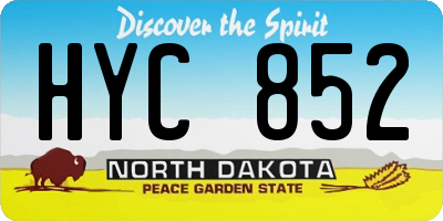 ND license plate HYC852