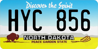 ND license plate HYC856