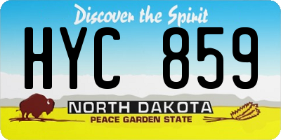 ND license plate HYC859
