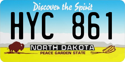 ND license plate HYC861
