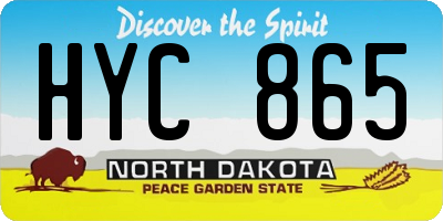 ND license plate HYC865