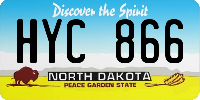 ND license plate HYC866