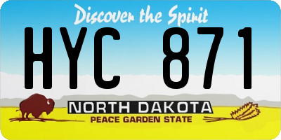 ND license plate HYC871