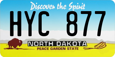 ND license plate HYC877