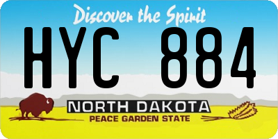 ND license plate HYC884