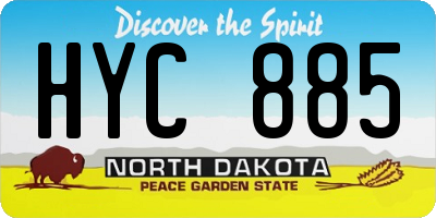 ND license plate HYC885