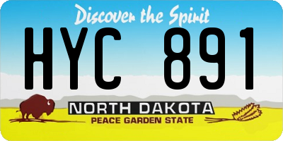 ND license plate HYC891