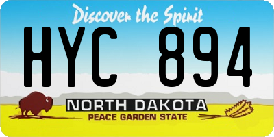 ND license plate HYC894