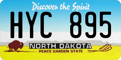 ND license plate HYC895