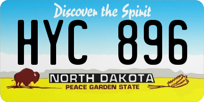 ND license plate HYC896