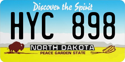 ND license plate HYC898