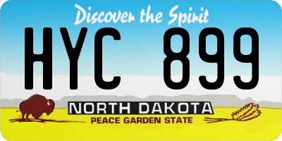 ND license plate HYC899