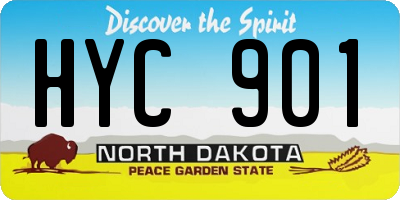 ND license plate HYC901