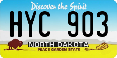 ND license plate HYC903