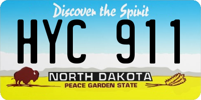 ND license plate HYC911
