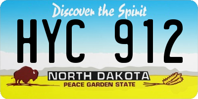 ND license plate HYC912