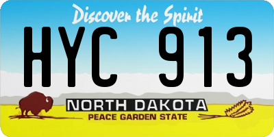 ND license plate HYC913