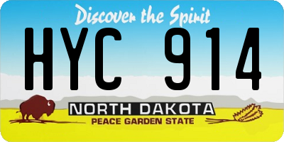 ND license plate HYC914