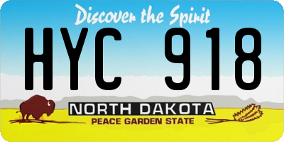 ND license plate HYC918