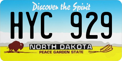 ND license plate HYC929