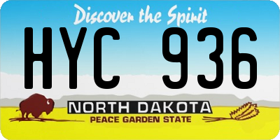 ND license plate HYC936