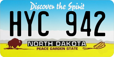 ND license plate HYC942